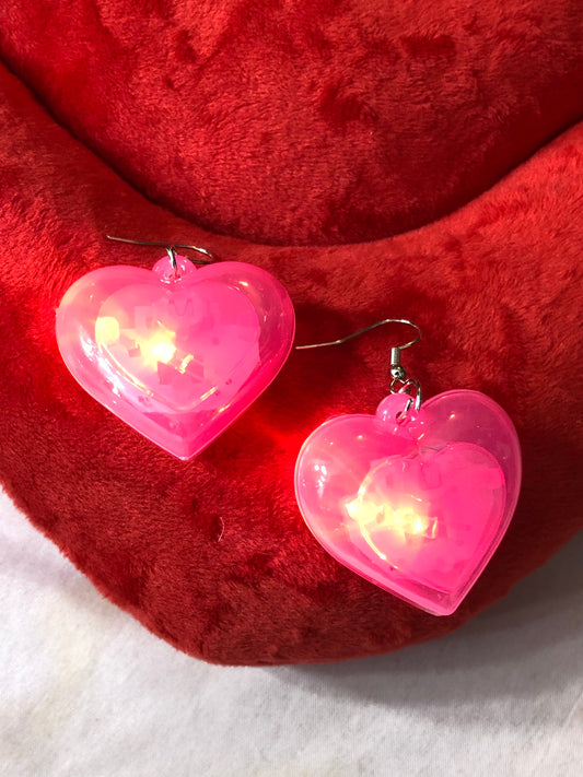 Corazones con luz LED